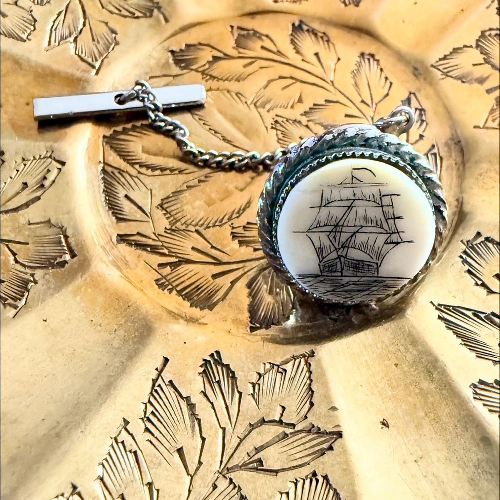 Silver and Gold Vintage Tie Tack